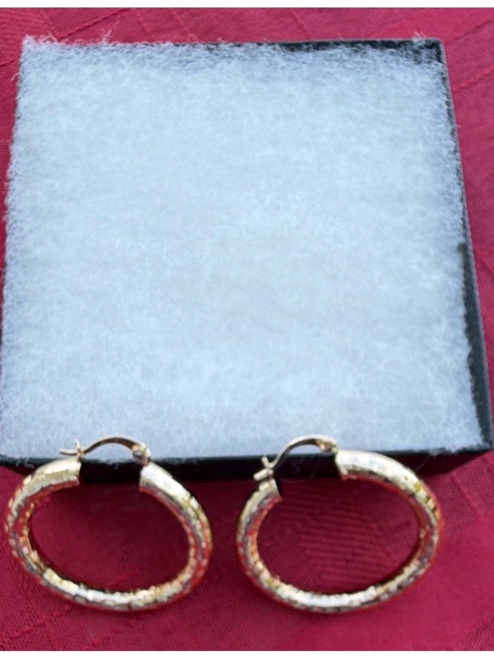 Textured Gold Hoop Earrings for Women